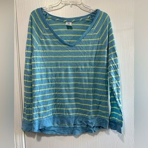 PINK women’s striped long sleeve shirt size XS fits like S - great condition